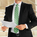 Classic Green and Navy Stripes Tie<br><div class="desc">Classic stripes design that can be easily personalized for a father's day gift, wedding party gifts for your groomsmen, corporate events, etc</div>