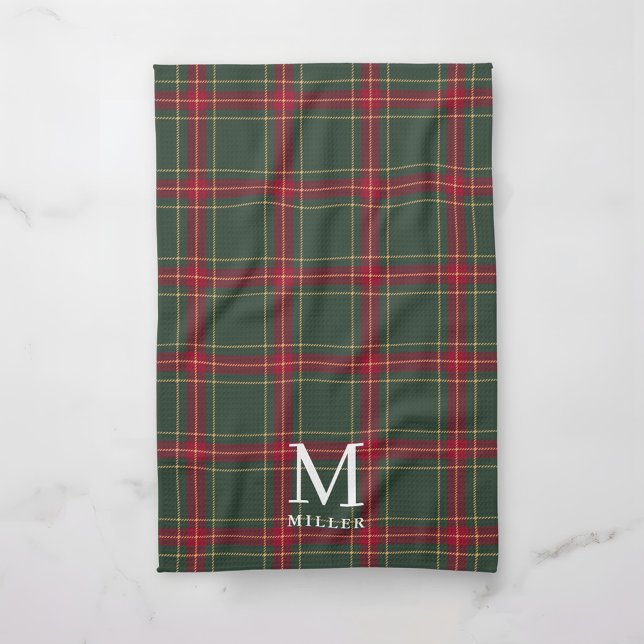 Classic Green and Red Tartan Plaid Christmas Kitchen Towel (Creator Uploaded)