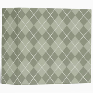 Classic Green Argyle Binder