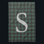 Classic Green Black Tartan Plaid Monogrammed Kitchen Towel<br><div class="desc">Bring timeless charm to your kitchen with this classic kitchen towel featuring a green and black tartan plaid design, personalized with a monogram for a rustic touch. Perfect for adding a cozy, heritage-inspired vibe to your space, this towel combines practicality with a stylish nod to tradition. Whether for your own...</div>
