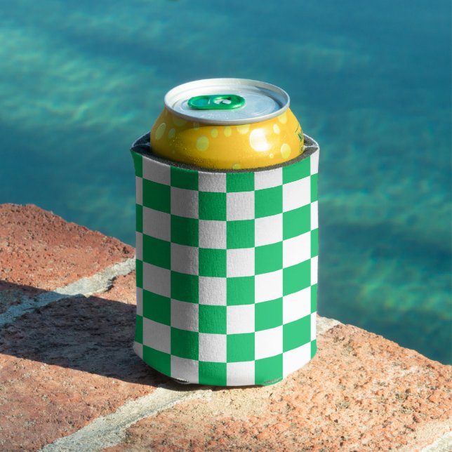 Classic green checkered  can cooler (In Situ Pool)