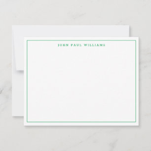 Classic Green Chic Modern Professional Thin Border Card