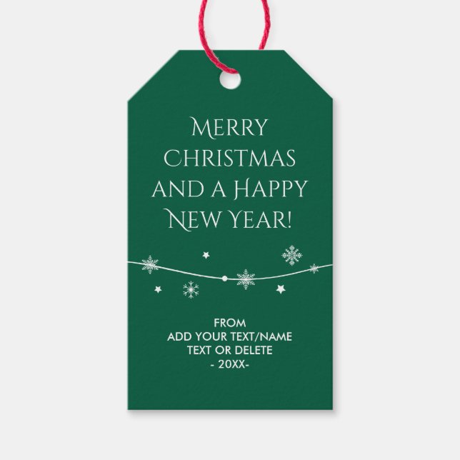 Classic Green - Christmas Gift Tags (Front)
