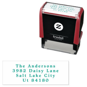 Classic Green Custom Text Christmas Holiday Self-inking Stamp