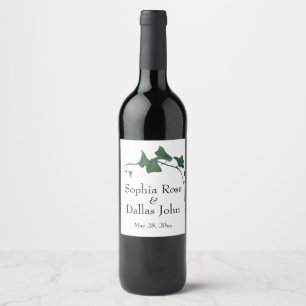 Classic Green English Ivy Wine Label