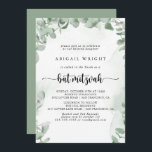 Classic Green Eucalyptus Foliage Bat Mitzvah Invitation<br><div class="desc">This classic green eucalyptus foliage bat mitzvah invitation is perfect for a rustic bat mitzvah. The design features beautiful watercolor green eucalyptus leaves.</div>