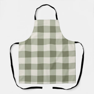 Classic Green Farmhouse Gingham Style Apron