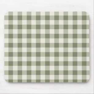 Classic Green Farmhouse Gingham Style Mouse Pad