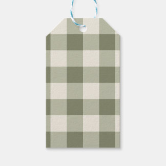 Classic Green Farmhouse Gingham Style Napkins Gift Tags