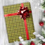 Classic Green Gingham Poinsettia Minimal Christmas Wrapping Paper<br><div class="desc">This sweet classic design features a classic hand drawn gingham check for that cozy,  traditional holiday feeling with a hint of whimsy. Original art by Malissa Melrose.</div>