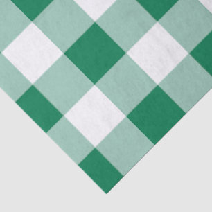 Classic Green Gingham Seamless Pattern Tissue Paper
