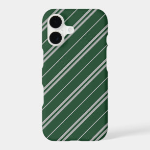 Classic Green Grey School Stripes Pattern