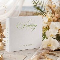 Classic Green Ivory Calligraphy Wedding Album