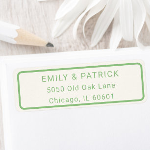 Classic Green & Ivory Modern Typography Address