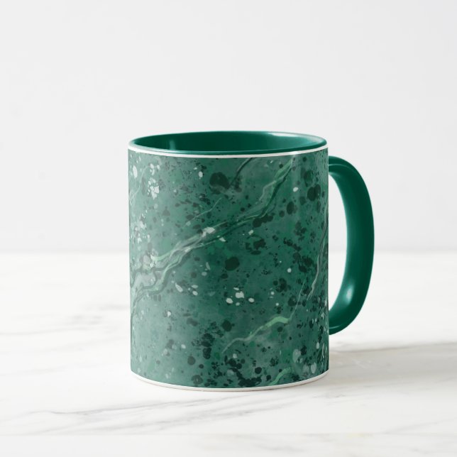 Classic Green Marble Coffee Mug (Front Right)