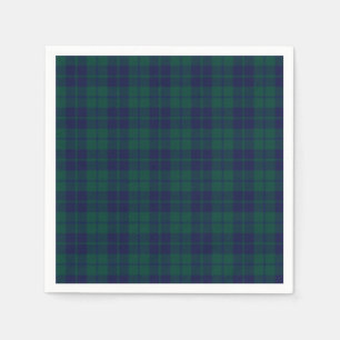 Classic Green Navy Tartan Plaid Pattern Napkin