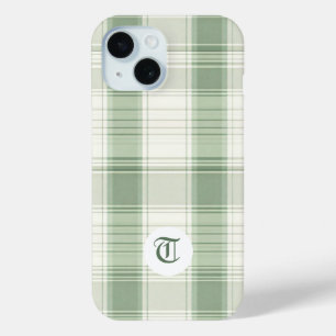 Classic Green Plaid Customizable Phone Case