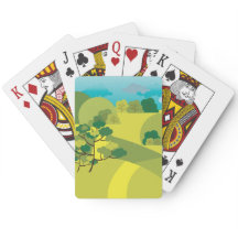 Classic green playing cards