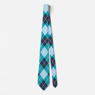 Classic Green White Black Pattern Neck Tie