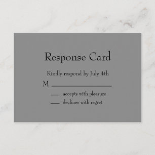 Classic Grey Bar Mitzvah RSVP