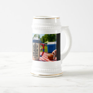Classic Grey/Blue Stein 22oz German Beer Mug