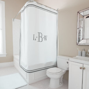 Classic Grey Border Monogrammed