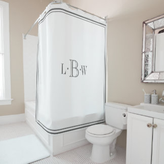 Classic Grey Border Monogrammed