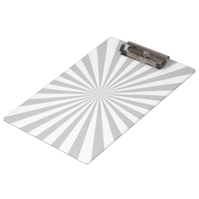 Classic Grey Burst Spinning Wheel Customize This! Clipboard (Angled)