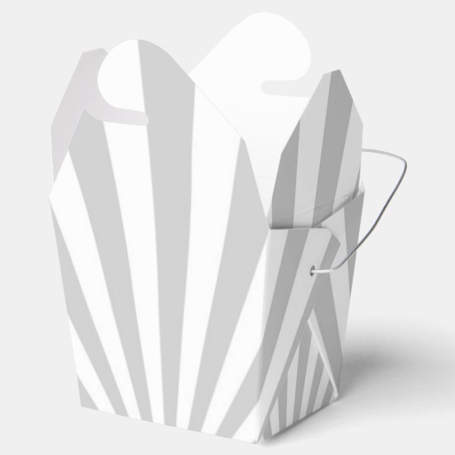 Classic Grey Burst Spinning Wheel Customize This! Favor Box (Opened)