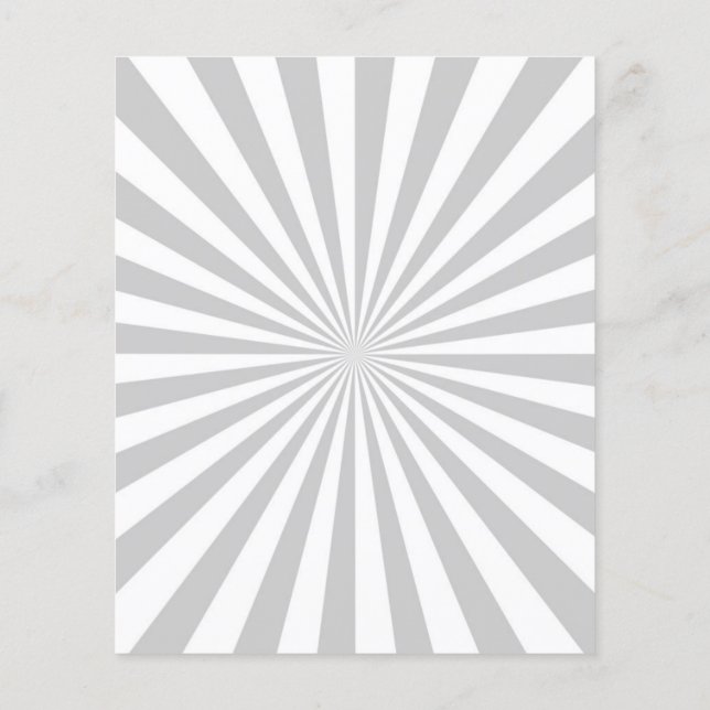 Classic Grey Burst Spinning Wheel Customize This! Flyer (Back)