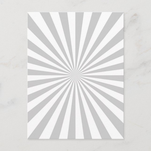 Classic Grey Burst Spinning Wheel Customize This! Postcard (Front)