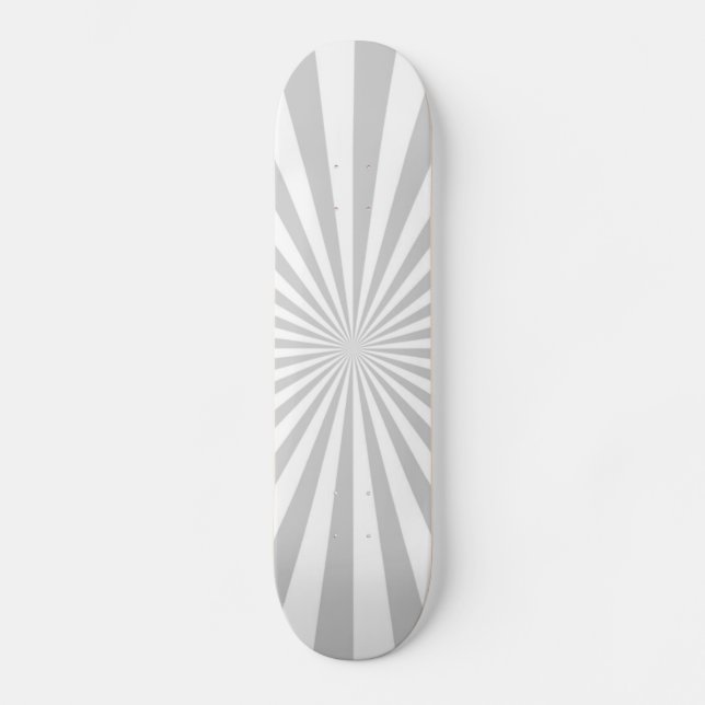 Classic Grey Burst Spinning Wheel Customize This! Skateboard (Front)
