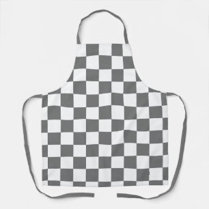 Classic grey chequerboard apron