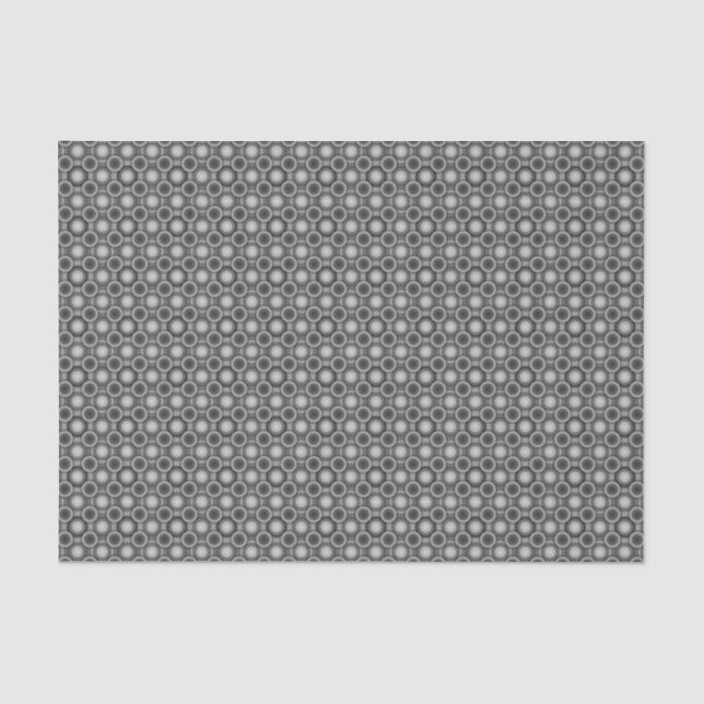 Classic Grey Circles Pattern Tissue Paper (Front)