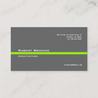Classic Grey Green Line Business Card