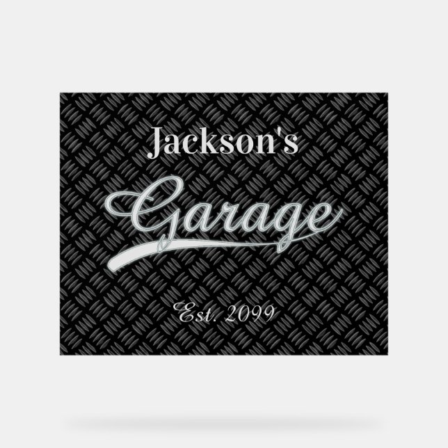 Classic Grey Grey Garage Acrylic Sign (Front)