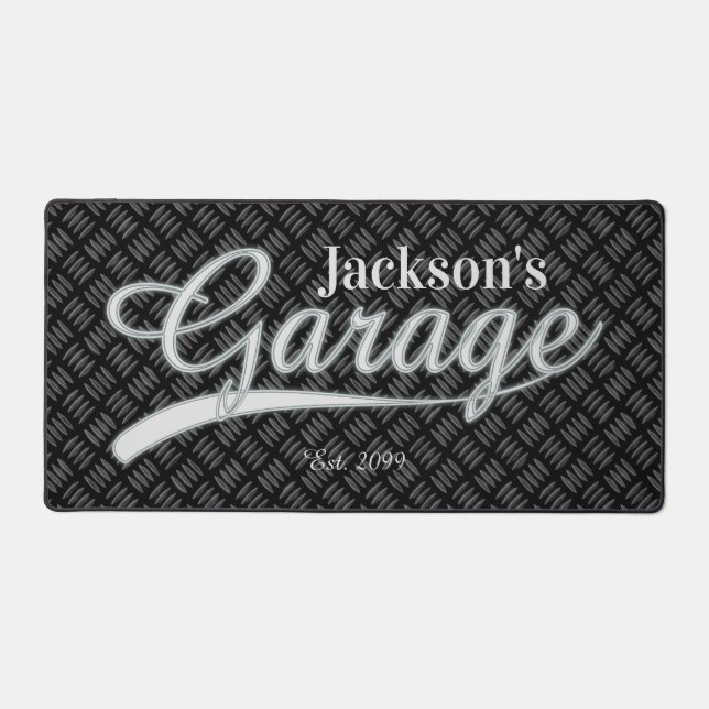 Classic Grey Grey Garage Tool Bench Pads Desk Mats (Front)