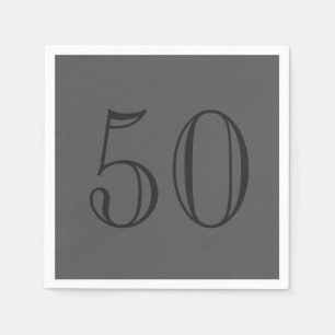 Classic Grey Personalized Napkin