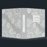 Classic Grey   White Lace Wedding Planner  Binder<br><div class="desc">This elegant wedding binder features a classic grey and white lace background. On the front you will find space for you to customize it with your own name and date. It makes a wonderful gift for the new bride-to-be for all the wedding details, style inspiration, contracts, etc. It would also...</div>