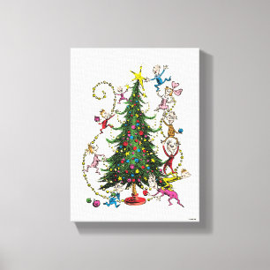 Classic Grinch   Christmas Tree Canvas Print