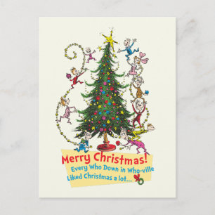 Classic Grinch Christmas Tree Holiday Postcard