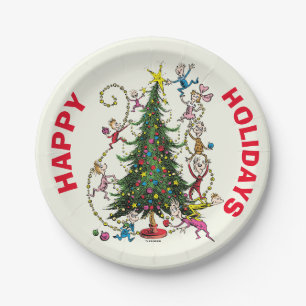Classic Grinch   Christmas Tree Paper Plate