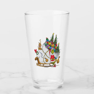 Classic Grinch   Grinch & Max with Sleigh Glass