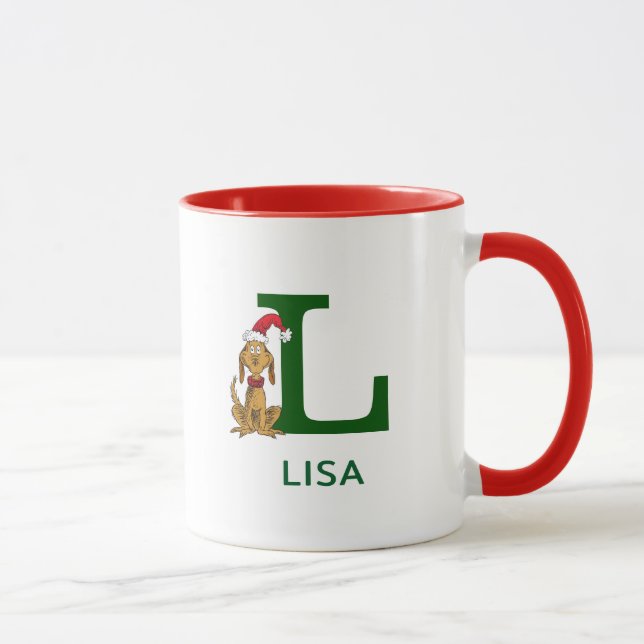 Classic Grinch Max | Name & Monogram L Mug (Right)