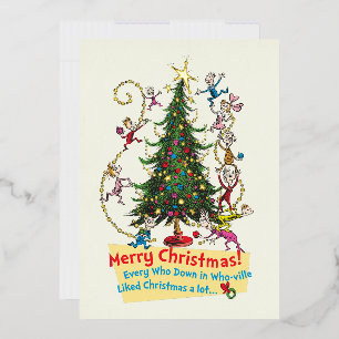 Classic Grinch Merry Christmas! Foil Holiday Card