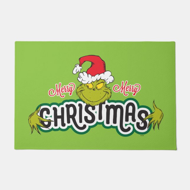 Classic Grinch | Merry Merry Christmas Doormat (Front)