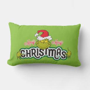 Classic Grinch   Merry Merry Christmas Lumbar Pillow