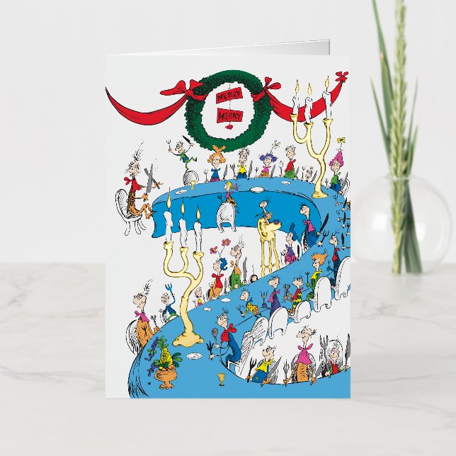 Classic Grinch | Merry Merry Feast Foil Greeting Card (Front)