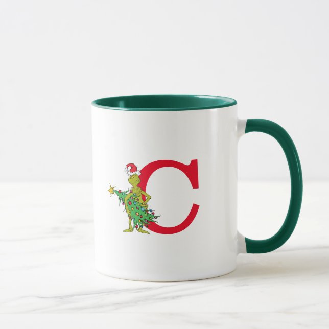 Classic Grinch | Naughty Monogram C Mug (Right)