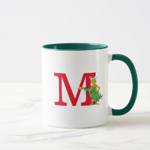 Classic Grinch   Naughty Monogram M Mug